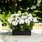 13" UV Resistant Artificial Geranium in Rectangular Planter (Indoor/Outdoor)